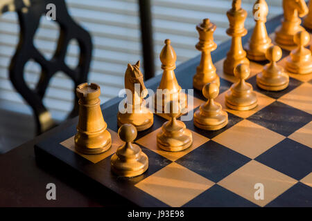 wooden chess set Stock Photo