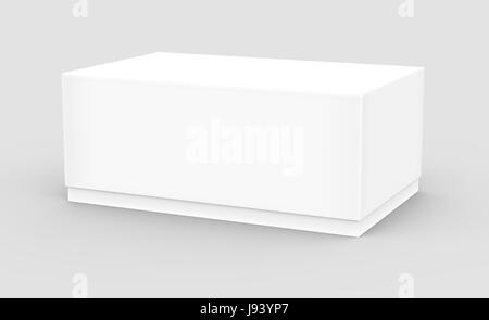 white 3d rendering tilt blank box, isolated gray background Stock Photo ...