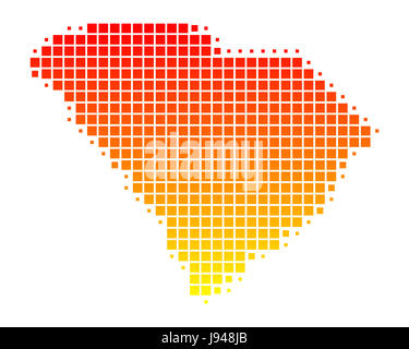 map of south carolina Stock Photo