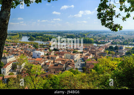 France, Tarn et Garonne, Moissac, general view from the Calvary Site Stock Photo