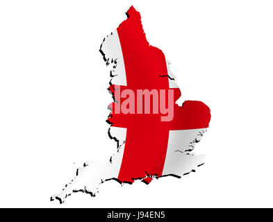 england, flag, border, outline, atlas, map of the world, map, detail, isolated, Stock Photo