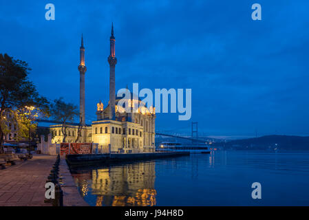 Ortakoy Mosque in Istanbul,Turkey Stock Photo