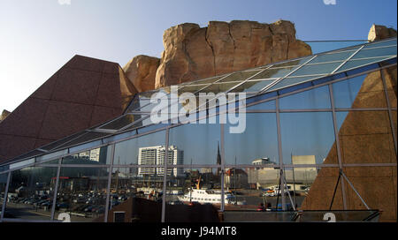 glass front of the zoo by the sea,bremerhaven Stock Photo