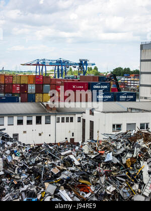 Scrapyard in Mannheim, Germany Stock Photo