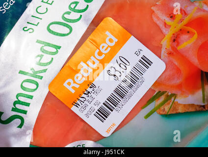 Label of a reduced price product close to sell-by date, Australia Stock Photo