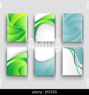 Vector minimal curve wave set background with shadow and space for text and message for business artwork, brochure, flyer, cover, template Stock Vector
