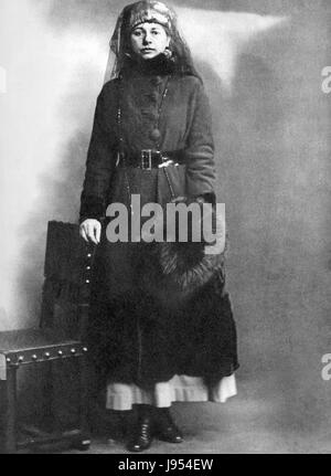 MATA HARI (1876-1917) Dutch dancer and German spy after her arrest in February 1917 Stock Photo