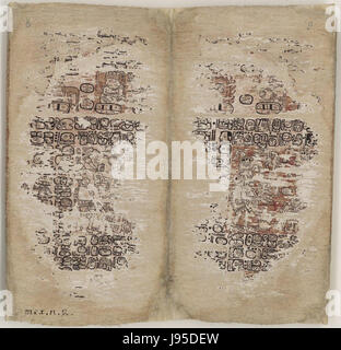 Paris Codex, pages 8 9 Stock Photo