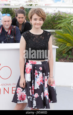 CANNES, FRANCE - MAY 18: (L-R) Actress Michelle William, Director Todd Haynes, actress Julianne Moore, actor Jaden Michael and actress Millicent Simmonds attend Wonderstruck' Photocall during the 70th annual Cannes Film Festival at Palais des Festivals on May 18, 2017 in Cannes, France. (Photo by Laurent Koffel/ImageCollect.com) Stock Photo