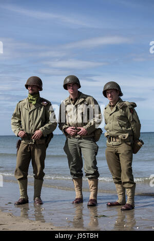 Normandy, France. 5th June 2017. Utah Beach, Normandy, France. A group ...
