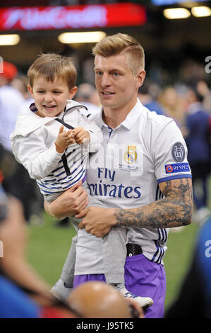 Toni Kroos of Real Madrid in action during the La Liga EA Sport Regular