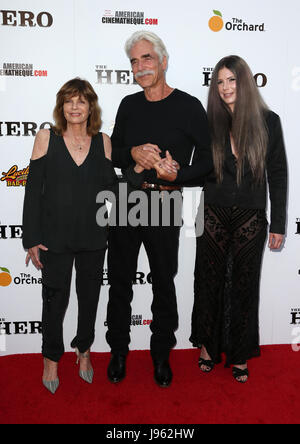 Hollywood, California, USA. 05th June, 2017. Katharine Ross, Sam Elliott, Cleo Cole Elliott, at Premiere Of The Orchard's 'The Hero' at The Egyptian Theatre, California on June 05, 2017. Credit: MediaPunch Inc/Alamy Live News Stock Photo