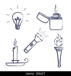 grunge style lighting Stock Vector