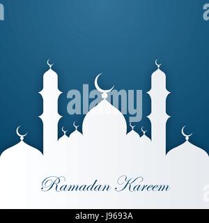 Ramadan kareem greeting card template Stock Vector