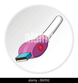 Usb cigarette charger icon, cartoon style Stock Vector