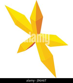 Star with five points icon, isometric 3d style Stock Vector