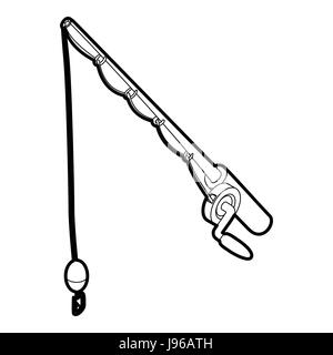 Fishing rod stick icon, outline style Stock Vector Image & Art - Alamy