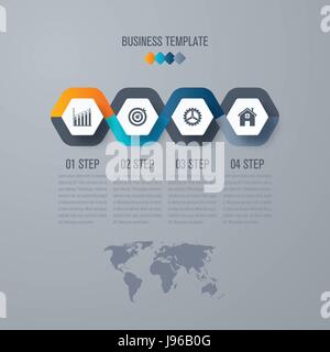 Infographic design template 4 options Stock Vector