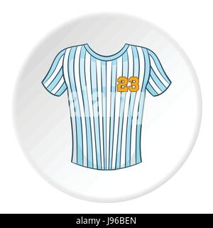 Striped Baseball Shirt Icon, Cartoon Style Stock Vector - Illustration of  body, football: 78688254