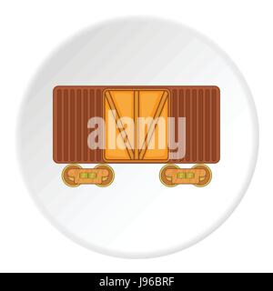 Railway cargo container icon, cartoon style Stock Vector Image & Art ...