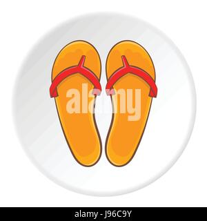 Flips flops icon, cartoon style Stock Vector