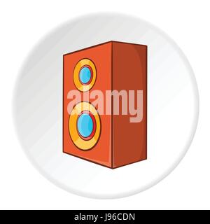 Music speaker icon, cartoon style Stock Vector