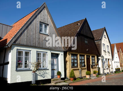 houses in holm in schleswig Stock Photo