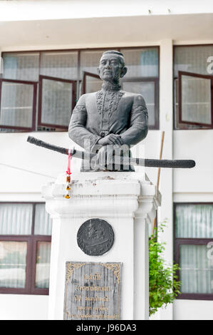 Yasothon, Thailand - May 2017: Statue of Chaopraya Bodindecha (Sing Singhaseni), at Wat Mahathat Temple in Yasothon, northeastern province of Thailand Stock Photo