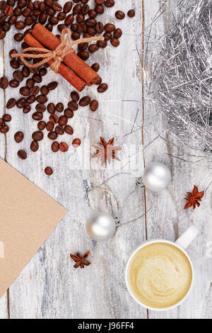 Cup of coffee and coffee beans. Stock Photo