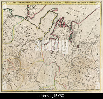 Russian Empire 1745 (Map XIV in Latin Stock Photo - Alamy