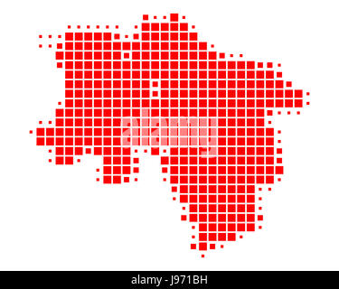 map of lower saxony Stock Photo