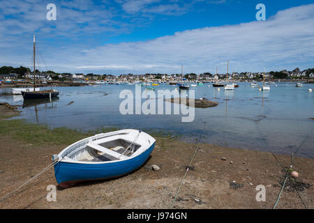 The bay and harbour of Tregastel, Brittany, France Stock Photo