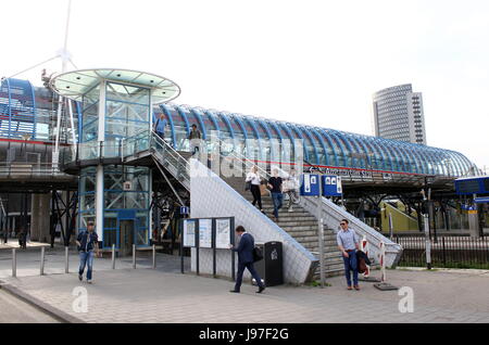 Large Sloterdijk Train Station, Amsterdam, Netherlands. Stock Photo