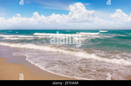 USA, Florida, Boca Raton, Beach with surf Stock Photo