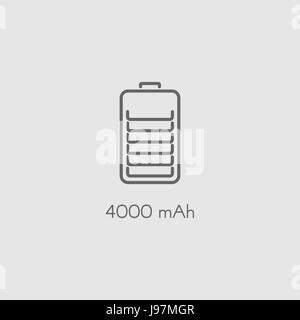 Battery flat vector icon. Stock Vector