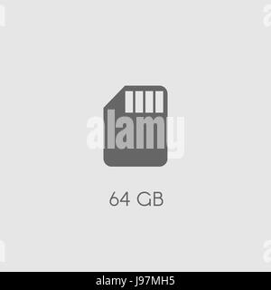 Memory SD card icon. Stock Vector