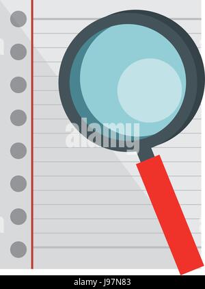 Lupe checking sheet Stock Vector