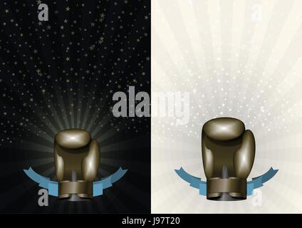 boxing gloves. Template for Championship Awards. boxing Bronze cup. Vector sport background with cup. Eps 10 Stock Vector