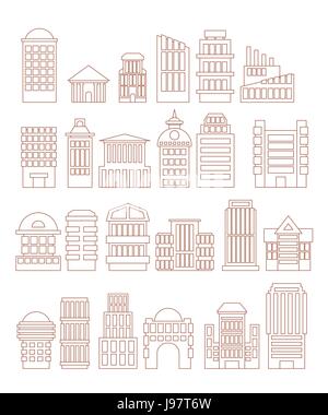 Administrative building icons set 9 vector Stock Vector Image & Art - Alamy