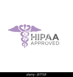 HIPAA Compliance Icon Graphic - APPROVED Stock Vector