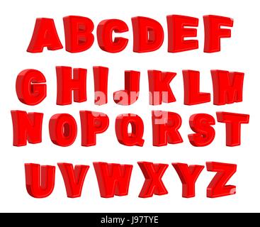 Toy letter. Red alphabet. Cartoon children ABC. Vector illustration Stock Vector