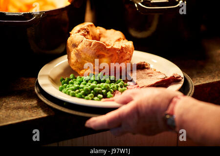 Carvery pub, traditional sunday luck on a plate Stock Photo