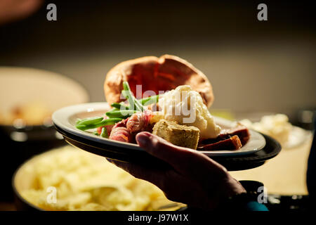 Carvery pub, traditional sunday luck on a plate Stock Photo