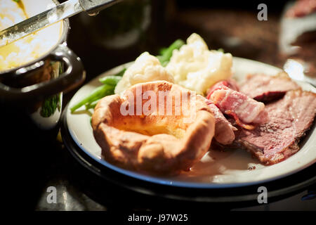 Carvery pub, traditional sunday luck on a plate Stock Photo