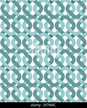 Interweaving seamless pattern. Abstract background of knitted tapes. Stock Vector