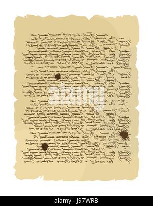 Blank paper script with old ink feather pen Stock Vector Image & Art ...