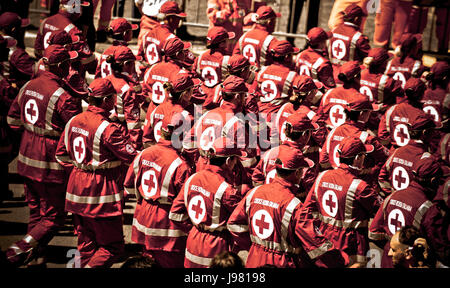 Military parade for the Anniversary of the Italian Republic, Foro Imperiali, Rome, Italy Stock Photo