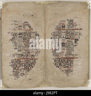 Paris Codex, pages 17 18 Stock Photo