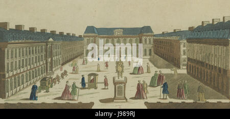 Vue perspective de la nouvelle Place du Palais de Rennes Stock Photo