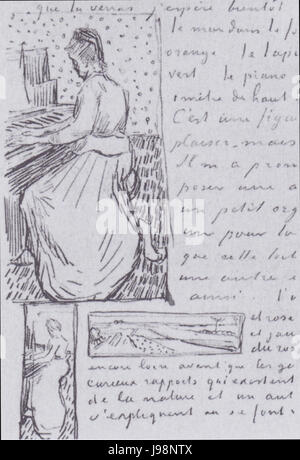 Van Gogh - Marguerite Gachet am Klavier1 Stock Photo - Alamy
